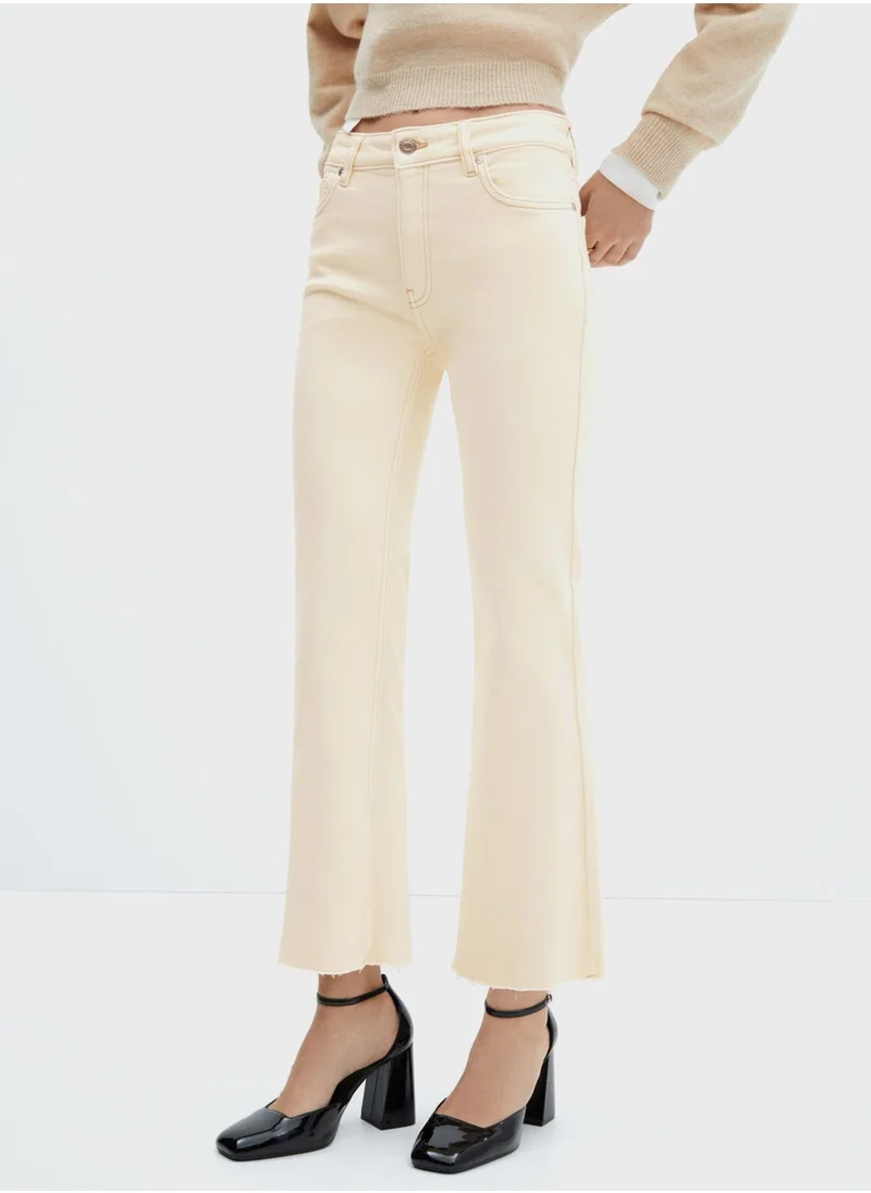 MANGO Flared High Waist Jeans