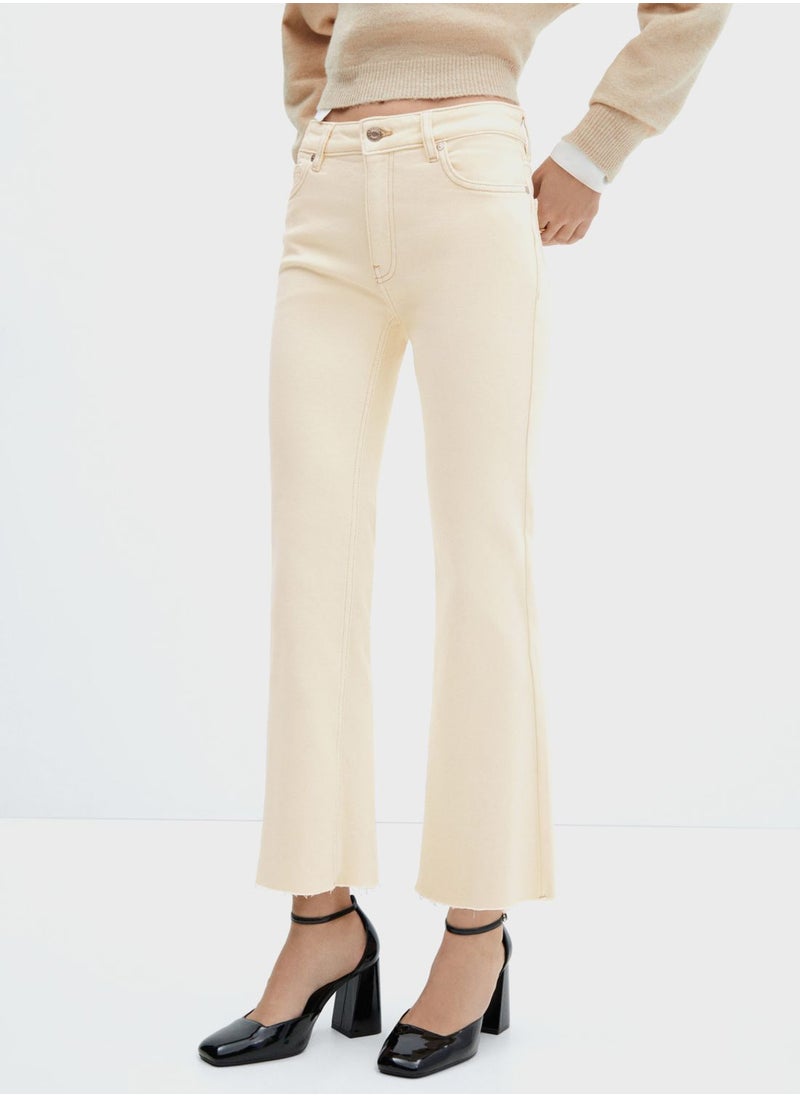 MANGO Flared High Waist Jeans  - Image 1