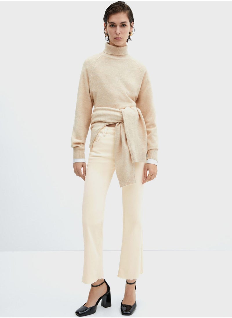 MANGO Flared High Waist Jeans  - Image 4
