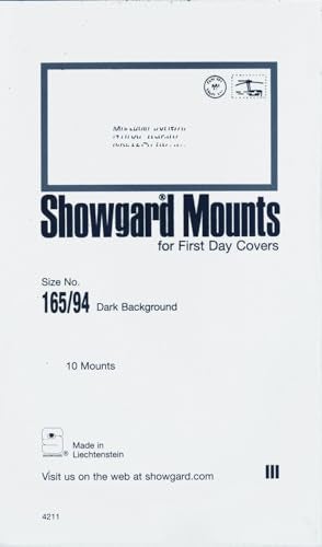 Showgard Pre-cut Black Stamp Mounts Size 165/94 - Image 1