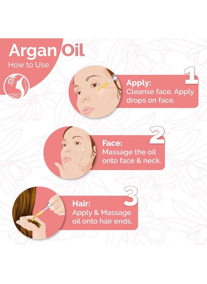 Fatima's Garden - Argan Oil With Jasmine 100% Natural For Face Hair Body Nails Antiaging Moisturizing Coldpressed Softens Clear Skin Strengthens Hair 3.4 Fl Oz / 100Ml - Image 1