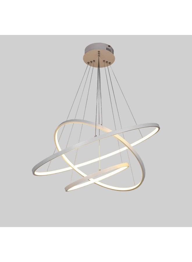 AFN Modern LED Ring Chandelier Ceiling Light | Adjustable Hanging Pendant Light for Living Room, Bedroom & Dining Area | Contemporary Decorative LED Ceiling Fixture with Sculptural Design - Image 1