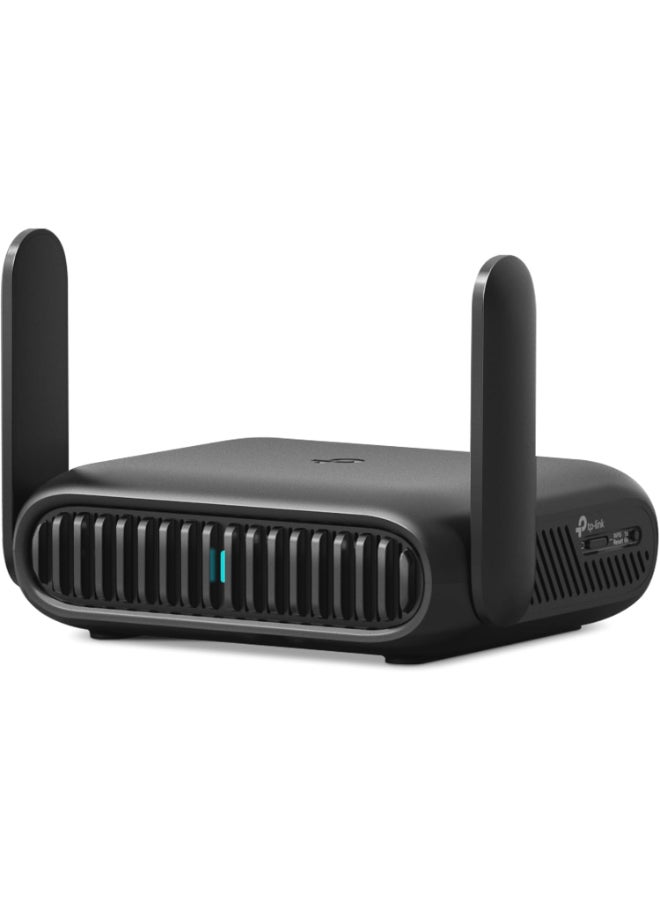 BE3600 Wi-Fi 7 Portable Travel Router TL-WR3602BE | Dual-Band, 2.5 Gig Port, USB 3.0 | Multi-Modes in One | OpenVPN, WireGuard庐 | Public WiFi Sharing for Hotel/Cruise/RV/Plane | No 6 GHz black