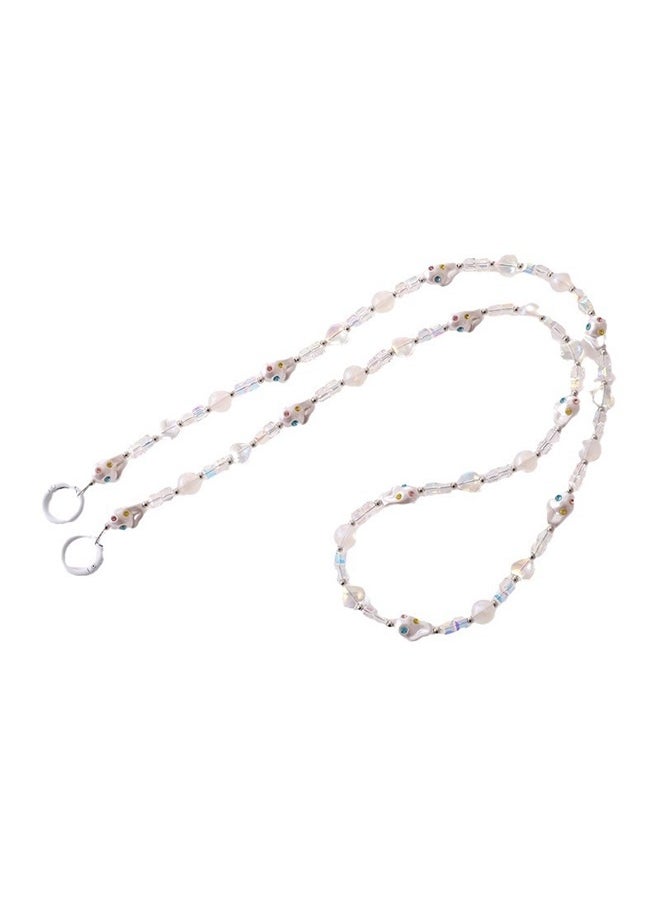yongsheng Elegant Crystal Pearl Phone Case Lanyard Crossbody Chain, Beaded Shoulder Bag Strap Replacement Crossbody for Handbags  - Image 1