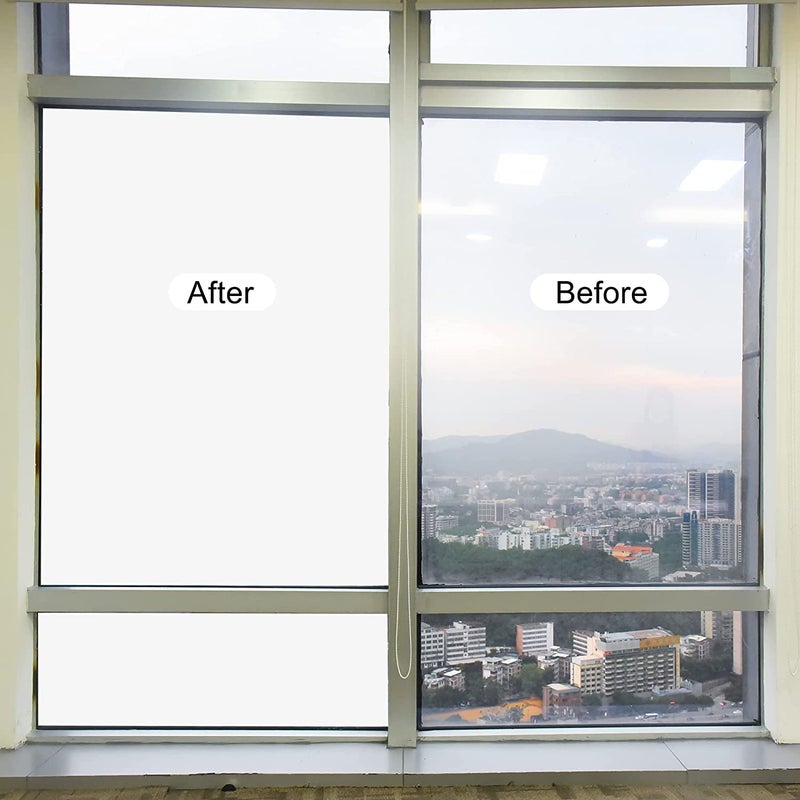 Sun Bird Window Film, White, Glass Window Film, Sun Protection, Shading Insulation, Anti-Glare Window Film, Mirror Film Tint Treatment, for Home Office 24Inch x 6.5 ft - Image 4
