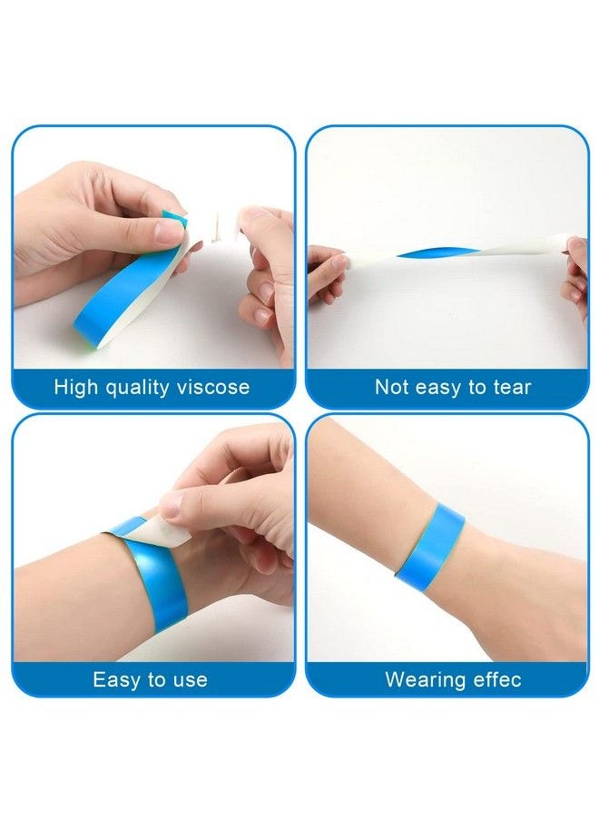 KINBOM - 1000Pcs Neon Wristband Waterproof Paper Wristbands For Events Entrance Wristbands Paper Bracelets For Events Parties Music Festivals Concerts Contests (Blue) - Image 1
