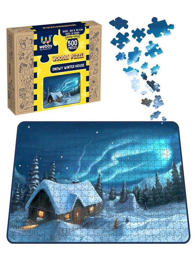 Webby Snowy Winter House Wooden Jigsaw Puzzle, 500 Pieces - Image 2