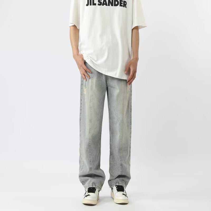 Unisex Classic Denim Jeans Loose Fit Daily Outdoor Wear - Image 3