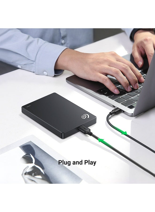 يو جرين كابل USB Type C إلى Micro USB بطول 0.25 متر، كابل بديل للقرص الصلب الخارجي، نقل بيانات سريع، متوافق مع القرص الصلب الخارجي SSD WD Seagate MacBook Pro/Air، iPad/الكمبيوتر اللوحي، iPhone، Samsung Galaxy S24 - Image 3