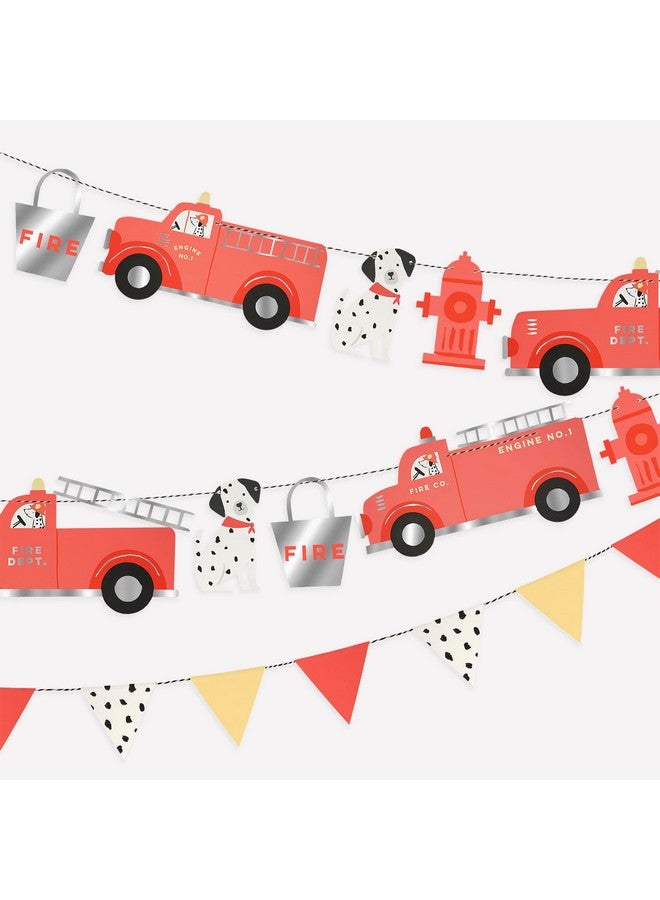 Meri Meri Meri Meri Fire Truck Garland (Pack of 1) - Image 1