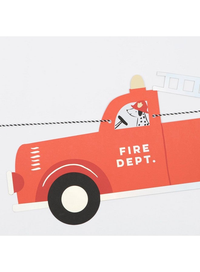 Meri Meri Meri Meri Fire Truck Garland (Pack of 1) - Image 4