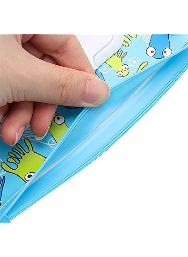 4Pcs Wet Wipes Bag Wipes with Easy-Carry Snap-Strap Portable Flip Cover Cosmetic Pouch Tissue Box Accessories(7.09inch)  - Image 5