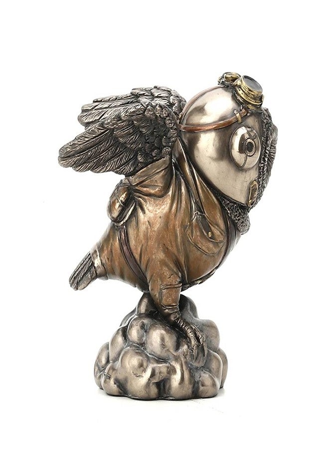 Veronese Design 4 1/8" Flying Ace Aviator Owl Steampunk Cold Cast Bronzed Resin Statue Animal Figurine Military Collectible - Image 3