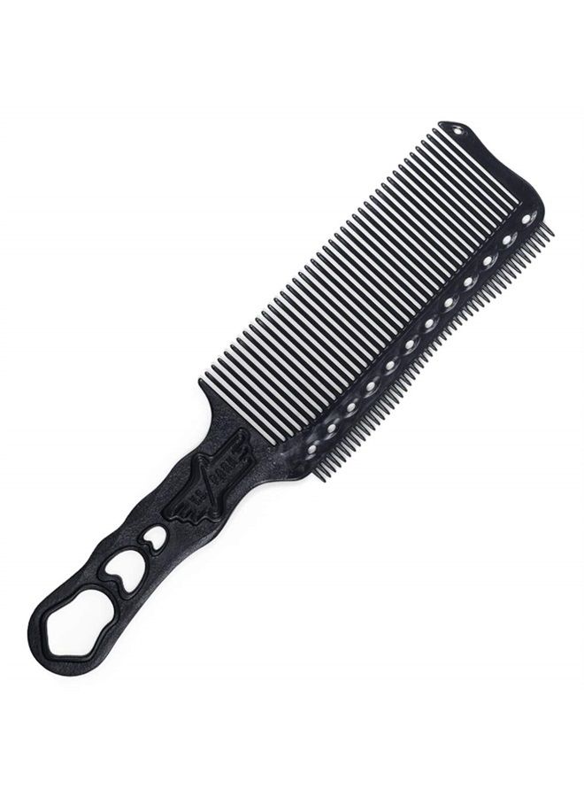 YS PARK 282 Flattop Comb Slim Type with Teeth, YS-S282T, Carbon Black - Image 1