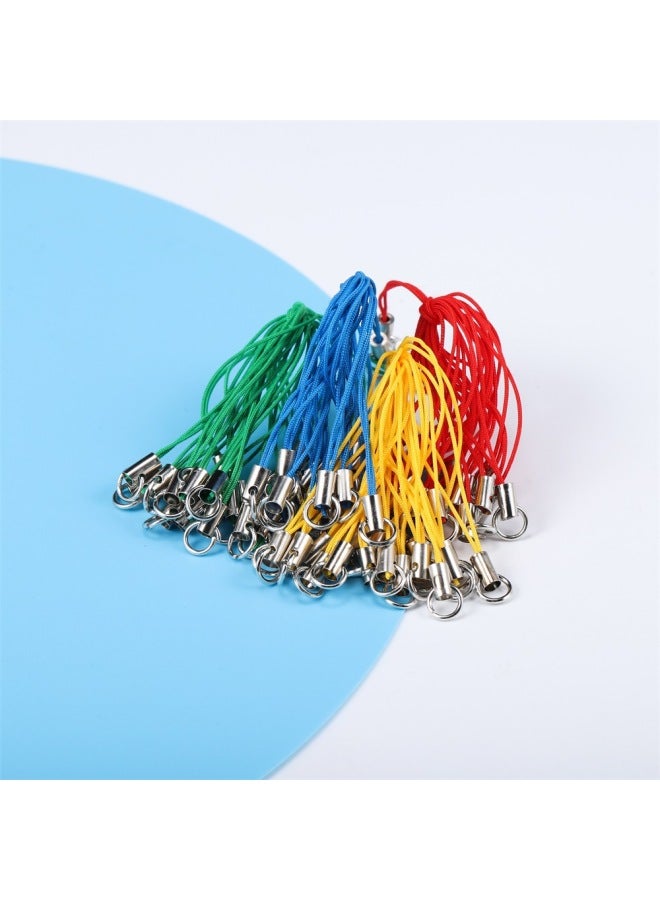 Alloy Mobile Phone Rope Mobile Phone Chain Toy Doll Pendant Rope Doll Rope DIY Handmade Jewelry Accessories-Specifications:Royal Blue/100 Pieces - Image 2