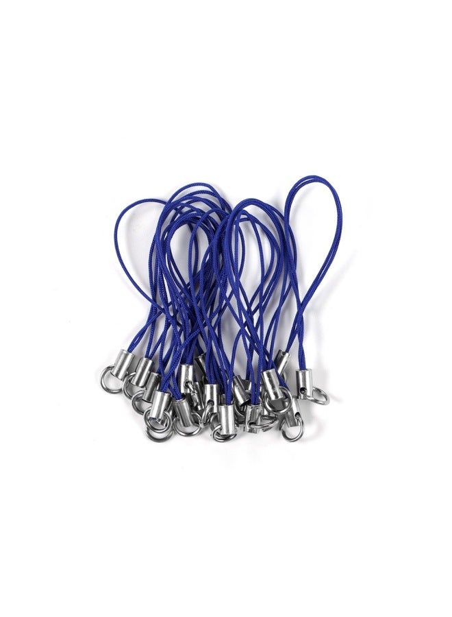 Alloy Mobile Phone Rope Mobile Phone Chain Toy Doll Pendant Rope Doll Rope DIY Handmade Jewelry Accessories-Specifications:Royal Blue/100 Pieces - Image 1