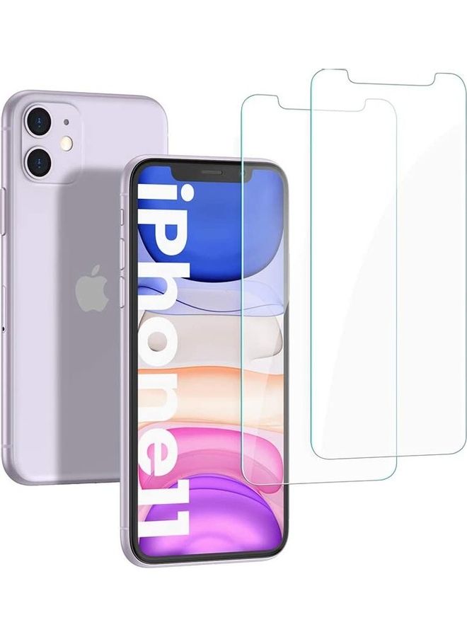 ICS 2-Piece Tempered Glass Screen Protector For Apple iPhone 11 Clear - Image 1