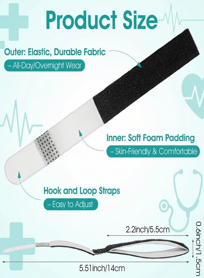 Thrymme Buddy Tape Finger Straps, 12Pcs Buddy Loops For Fingers Injury Support and Protection for Curled Toes, Adjustable Hook and Loop Straps, 5.5 x 0.5 Inches (14 x 1.3 cm), Black - Image 2