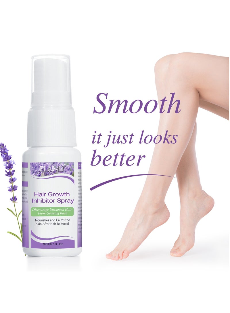 Elaimei Hair Growth Inhibitor Spray Stop Hair Growth Body Face Hand Foot Underarm Moisturizing Antioxidant Reducing to Stop Hair Growth 20ml - Image 5