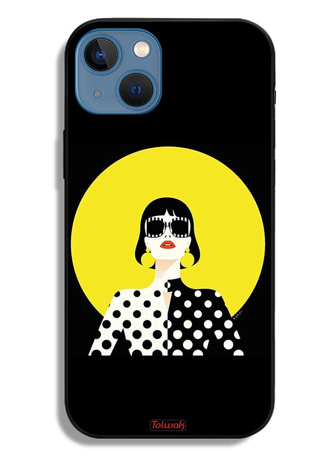 Tolwak Apple iPhone 13 Protective Case Stylish Girl Art - Image 2