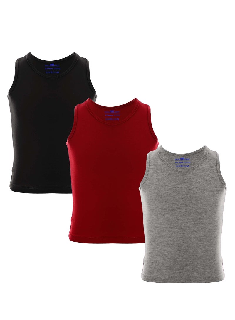Mesery Bundle Of (3) Regular Sleeveless Cotton Boys Tank Top  - Image 1