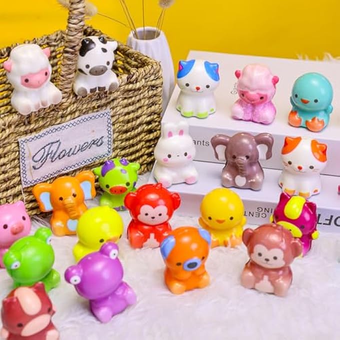 MGparty 24PCS Animal Party Favor Toys, Stress Relief Fidget Toys for Kids, Goodie Bag Fillers, Classroom Prizes Birthday Gifts for Boys Girls, Stress Relief Fidget Toys (24 Universal Animal) - Image 4