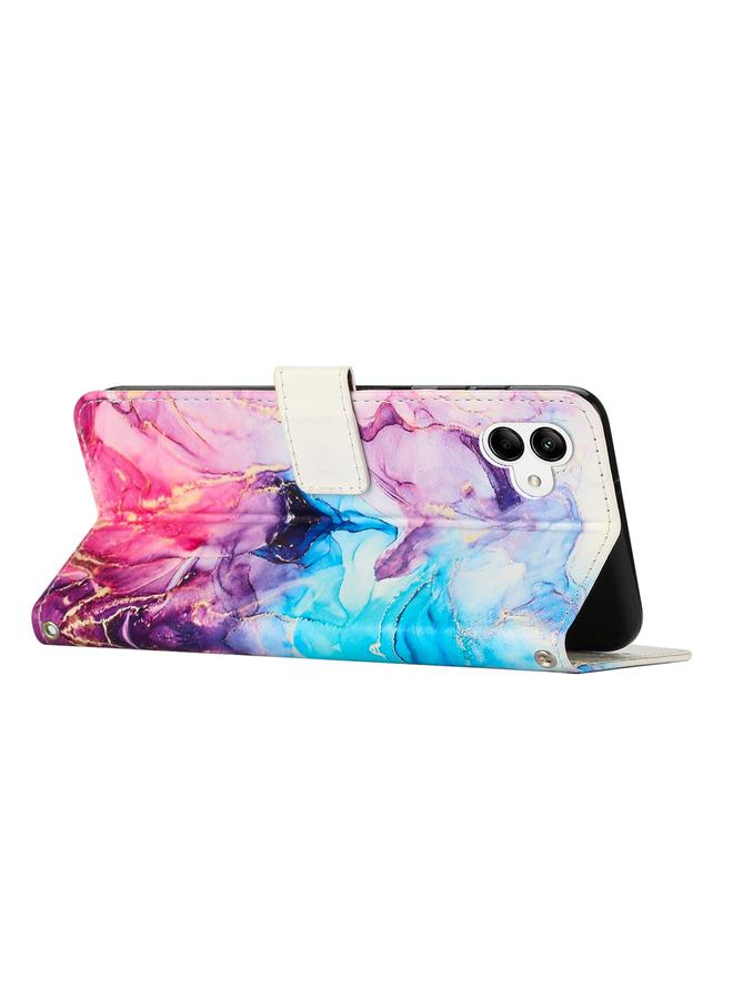 S-TOP Case For Samsung Galaxy A04e / F04 Painted Marble Pattern Leather Phone Case - Image 4
