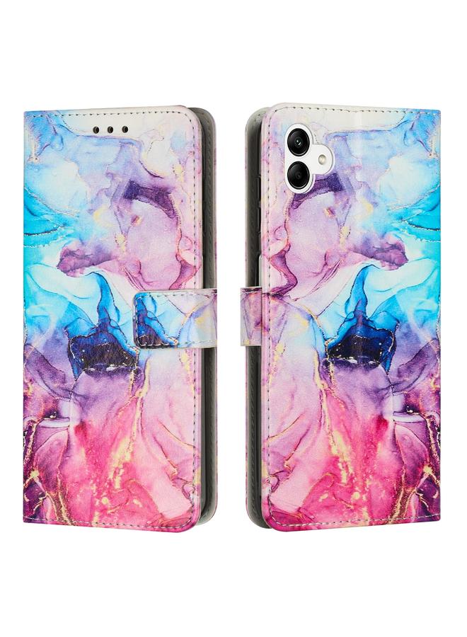 S-TOP Case For Samsung Galaxy A04e / F04 Painted Marble Pattern Leather Phone Case - Image 1