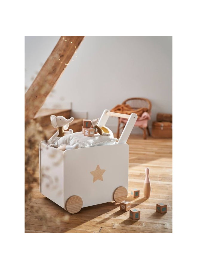 دريبا صندوق تخزين بعجلات للأطفال - أبيض - Image 4