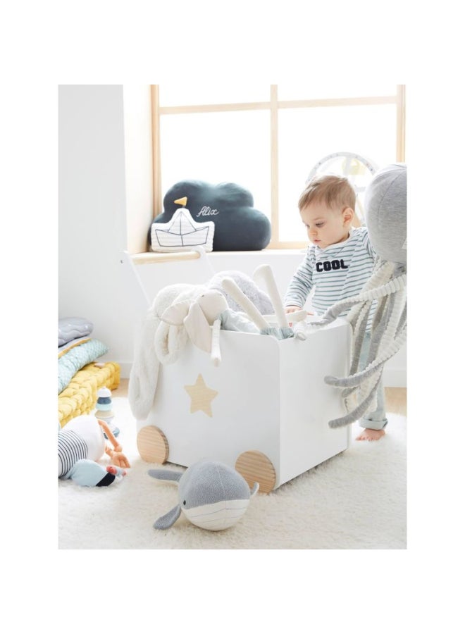 دريبا صندوق تخزين بعجلات للأطفال - أبيض - Image 1