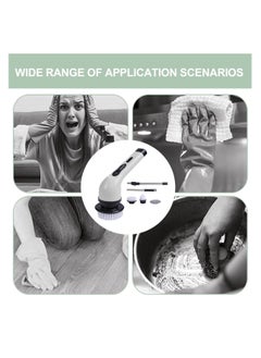 DIGI CORE Electric Spin Scrubber Cordless Cleaning Brush with 7 Replaceable Drill Brush Heads and 54 Inch Adjustable Extension Arm Power Shower Scrubber For Bathroom Kitchen Floor Tile Tub  - Image 4