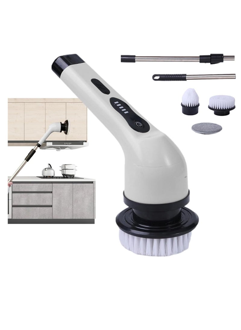 DIGI CORE Electric Spin Scrubber Cordless Cleaning Brush with 7 Replaceable Drill Brush Heads and 54 Inch Adjustable Extension Arm Power Shower Scrubber For Bathroom Kitchen Floor Tile Tub  - Image 5