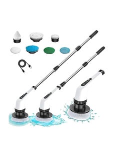 DIGI CORE Electric Spin Scrubber Cordless Cleaning Brush with 7 Replaceable Drill Brush Heads and 54 Inch Adjustable Extension Arm Power Shower Scrubber For Bathroom Kitchen Floor Tile Tub  - Image 1