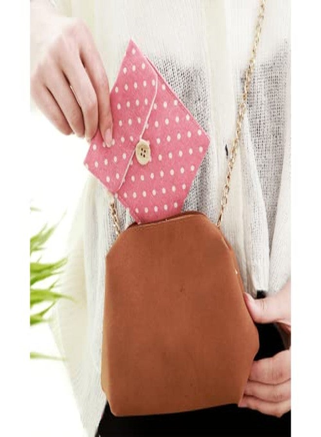9UP™ Sanitary Napkin Pad Pouch | Printed Sanitary Pad Pouch for Travel | Cotton Sanitary Storage Bag for Women & Girls (Pack of 2) - Image 4