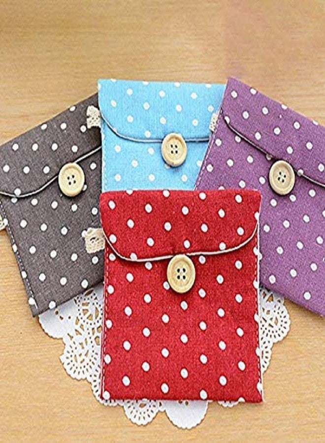 9UP™ Sanitary Napkin Pad Pouch | Printed Sanitary Pad Pouch for Travel | Cotton Sanitary Storage Bag for Women & Girls (Pack of 2) - Image 5