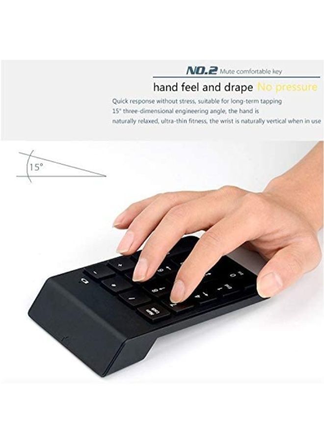 NIBEMINENT Min Wireless Numeric Keypad Black  - Image 3