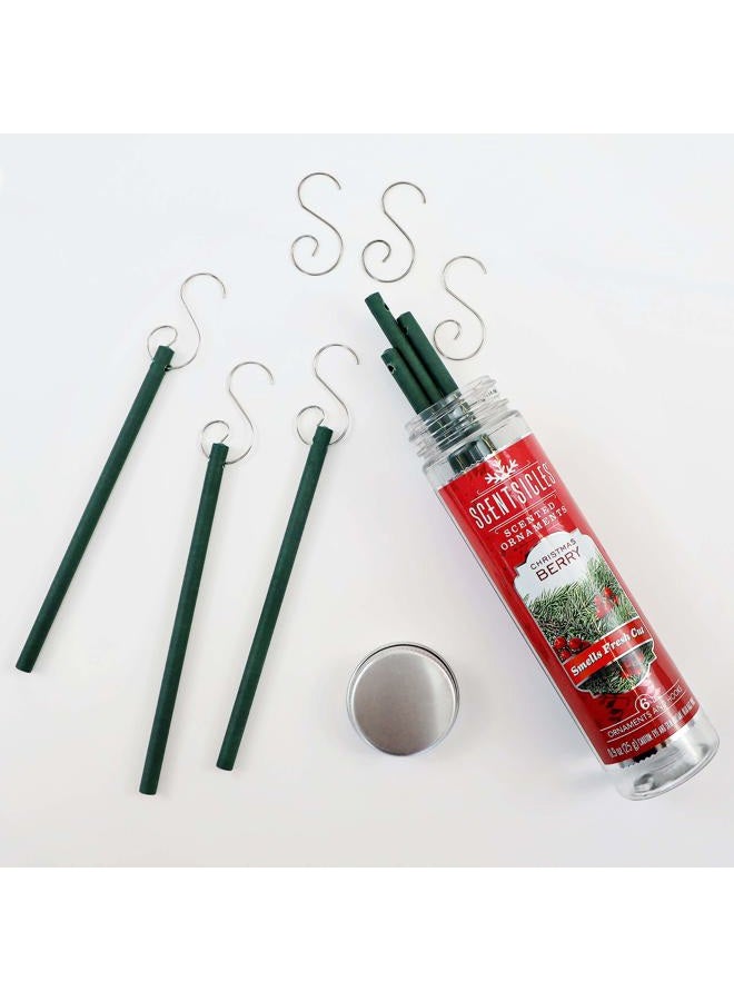 ScentSicles Scented Christmas Ornaments for Christmas Tree, All Natural Holiday Air Freshener (Christmas Berry Holiday Fragrance) Includes 6 Ornaments & Hooks - Image 3