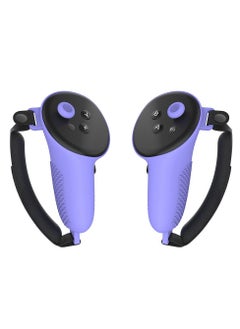 SYOSI 1 Pair TPU Controller Grips for Meta Quest 3 Comfortable Silicone Cover with Non Slip Controller Grips Lid Left and Right Shockproof Reserve Precise Hole Positions Anti Fall for Meta Quest 3 Purple  - Image 1