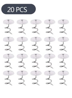 Ant 20-Piece Bed Skirt Pins Clear Heads Twist Pins for Holds Bedskirts Drapes Slipcovers and Other Fabric  - Image 1