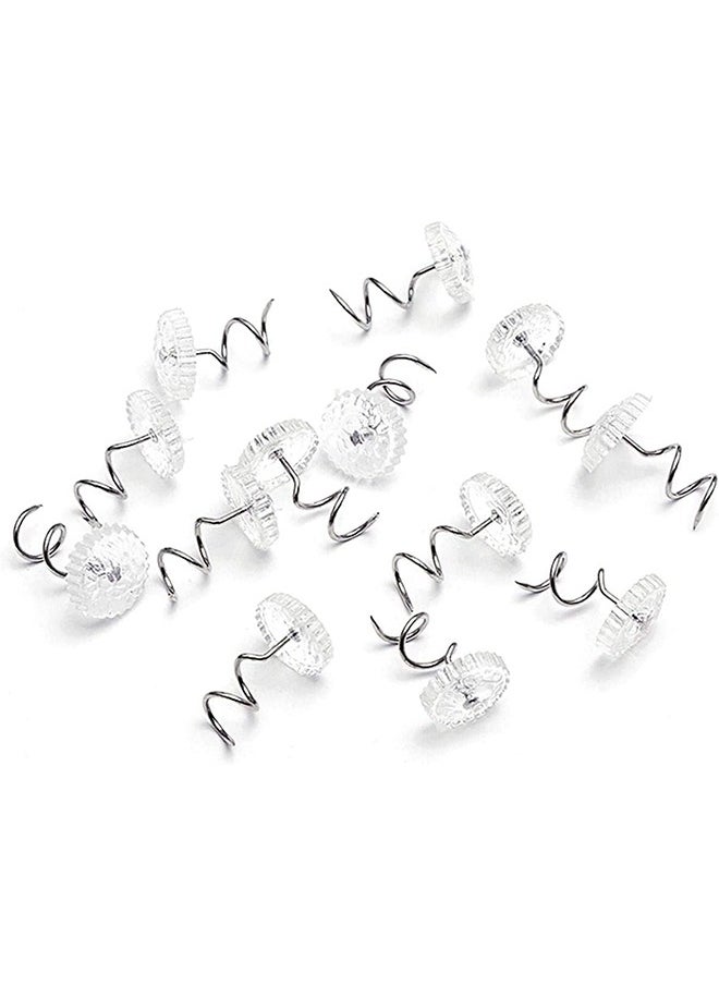 Ant 20-Piece Bed Skirt Pins Clear Heads Twist Pins for Holds Bedskirts Drapes Slipcovers and Other Fabric  - Image 3