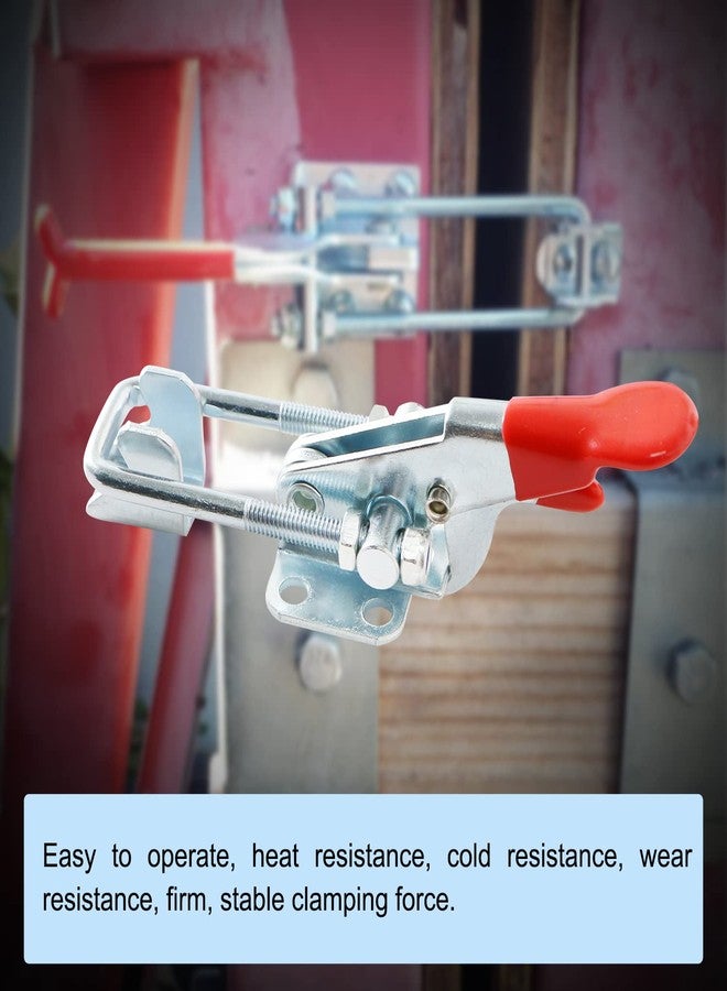 Aopin 2Set Adjustable Latch U Bolt Self-lock Toggle Latch 400lbs Holding Capacity for Suitable for Toolbox, Door, Box, Trunk, Tractor Cover, Smoke Cover, Woodworking Fixture and Quick Release Pull Lock. - Image 4