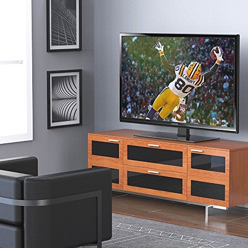 MX Universal TV Stand for 26–55 Inch LED, LCD, OLED TVs – Height Adjustable Floor Mount with Cable Management, Media Storage Ready, Sturdy Modern Design, Living Room & Home Theater Compatible - Image 2