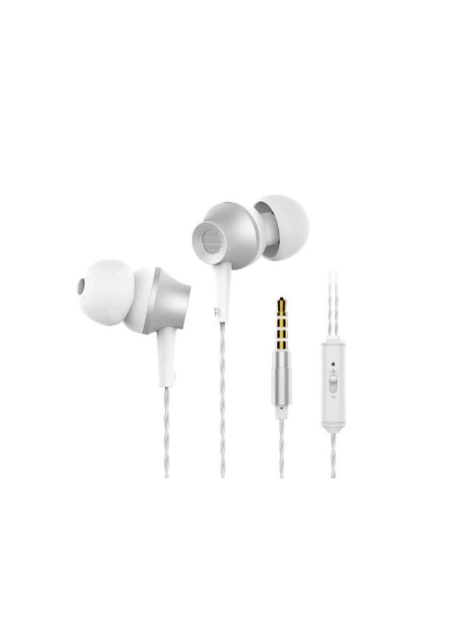 سماعة رأس معدنية سلكية ام 299 -أبيض