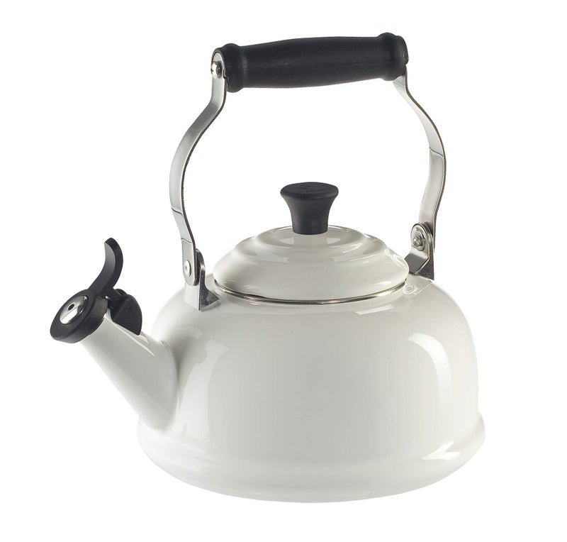 Le Creuset Le Creuset Enamel On Steel Whistling Tea Kettle 17 qt White 