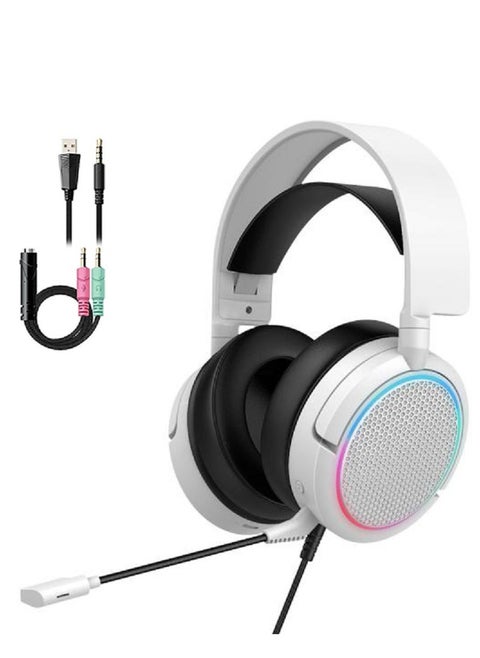 X3 Pro Gaming Headset for Xbox One, PS4, PC, Controller, Noise Cancelling Over Ear Headphones with Mic, LED Light Bass Surround Soft Memory Earmuffs for PS2 Mac