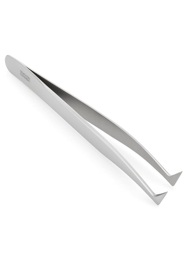JEWEL TOOL 4.5" (11.4 cm Bent Tip Stainless Steel Tweezers | Precision Tool for Jewelers & Crafters | Satin-smooth Finish | Safety Cover Included - Image 3