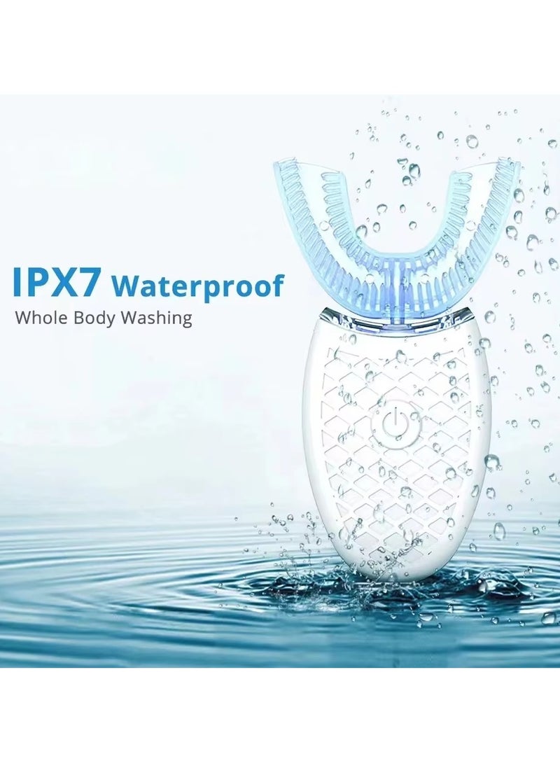 فرشاة أسنان كهربائية أوتوماتيكية سونيك للبالغين، قابلة لإعادة الشحن عبر USB، تدور 360 درجة، لتنظيف وتبييض الأسنان - Image 1