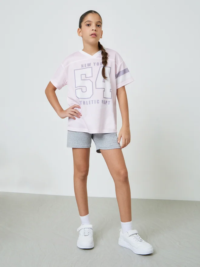 Styli Styli Teen Girls Varsity Print Oversized T-Shirt