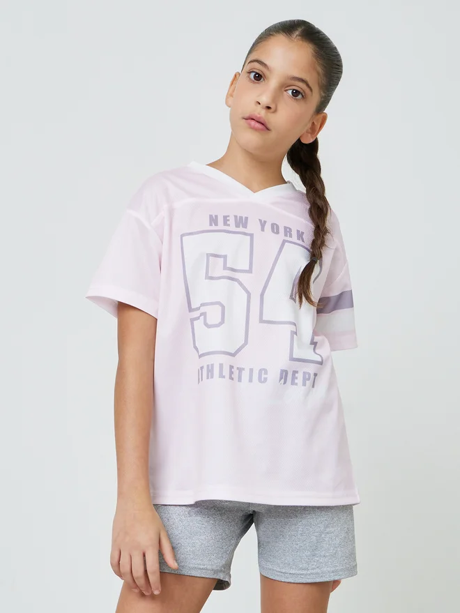 Styli Styli Teen Girls Varsity Print Oversized T-Shirt