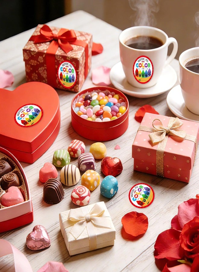 FaCraft Valentine's Day Stickers - Valentine You Color My World 36Pcs Envelope Seals Labels Stickers Valentine's Day Gifts Stikers for Party Favor Decoration Stickers for Kids - Image 4